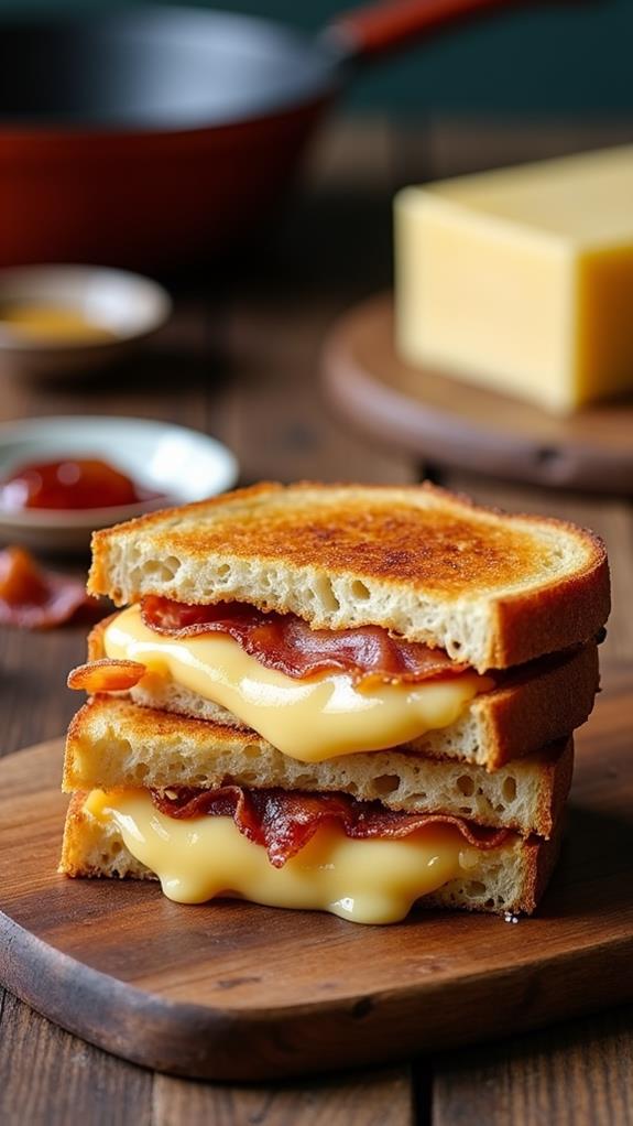 sourdough bacon brie sandwich