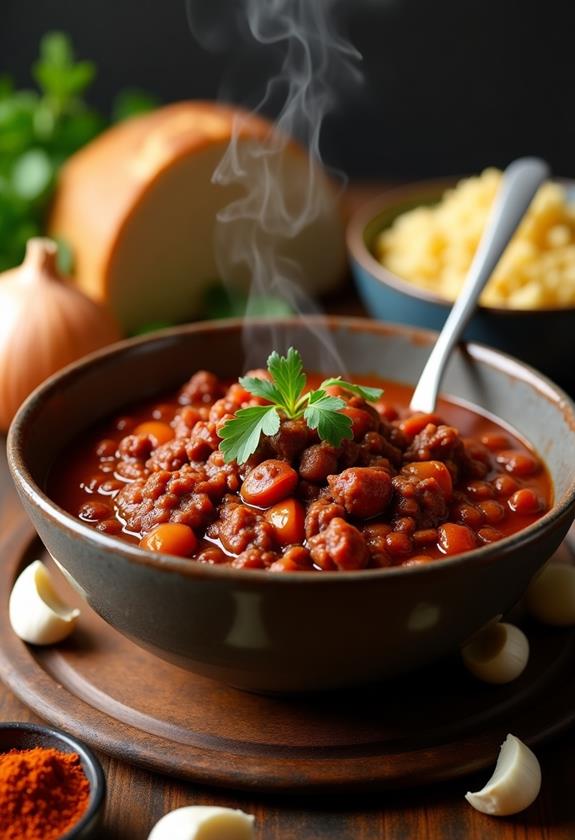 spicy bean meat stew