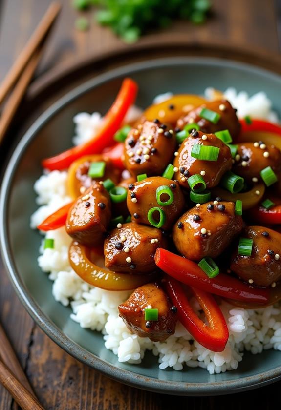 spicy black pepper chicken