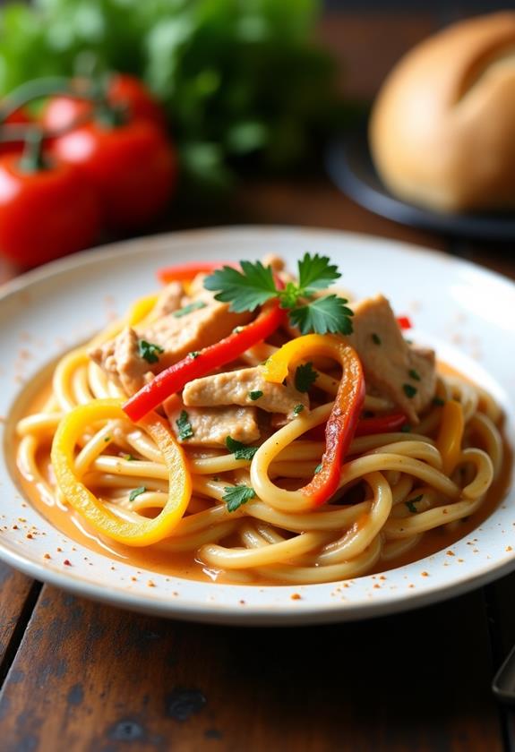 spicy creamy chicken pasta