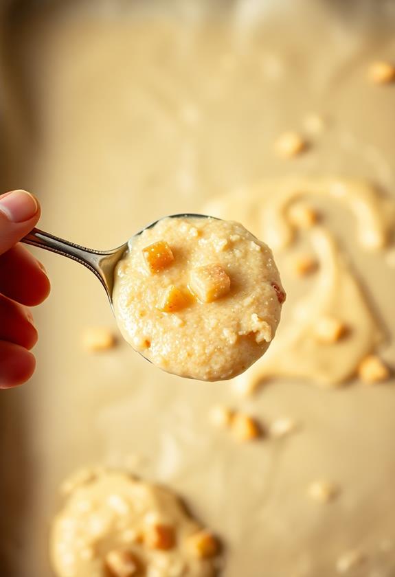 spoon batter onto sheet