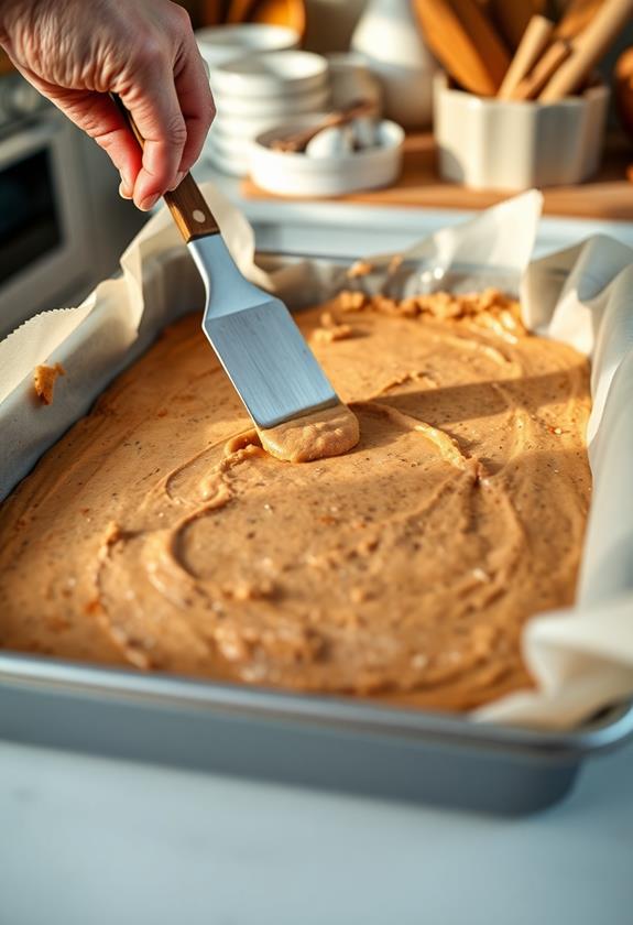 spread dough in pan