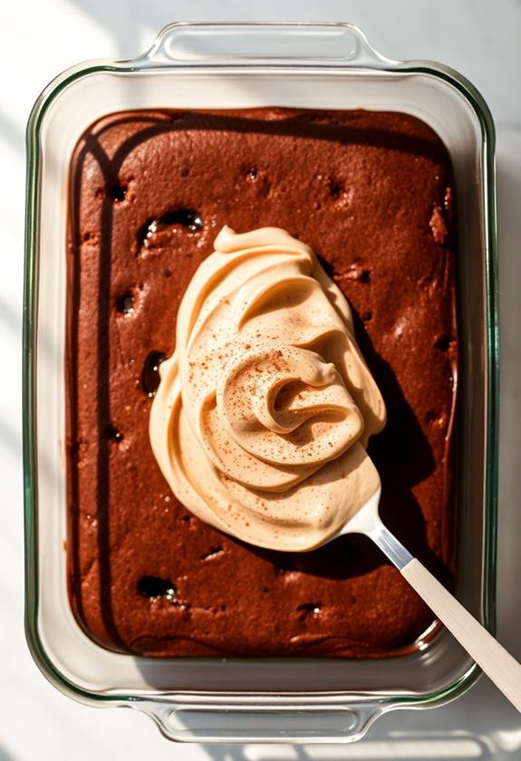 spread mocha whipped cream