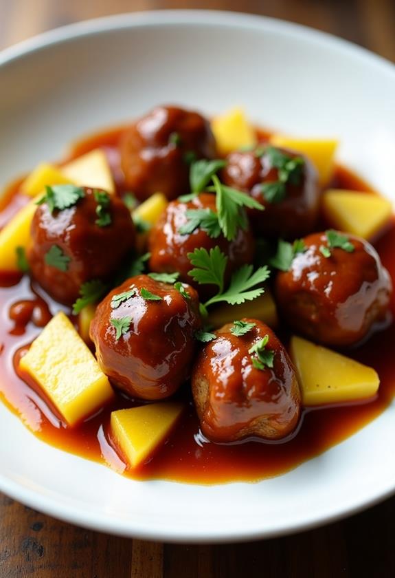 sweet and tangy meatballs