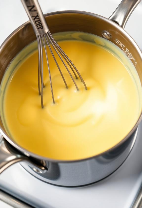 thicken custard through cooking