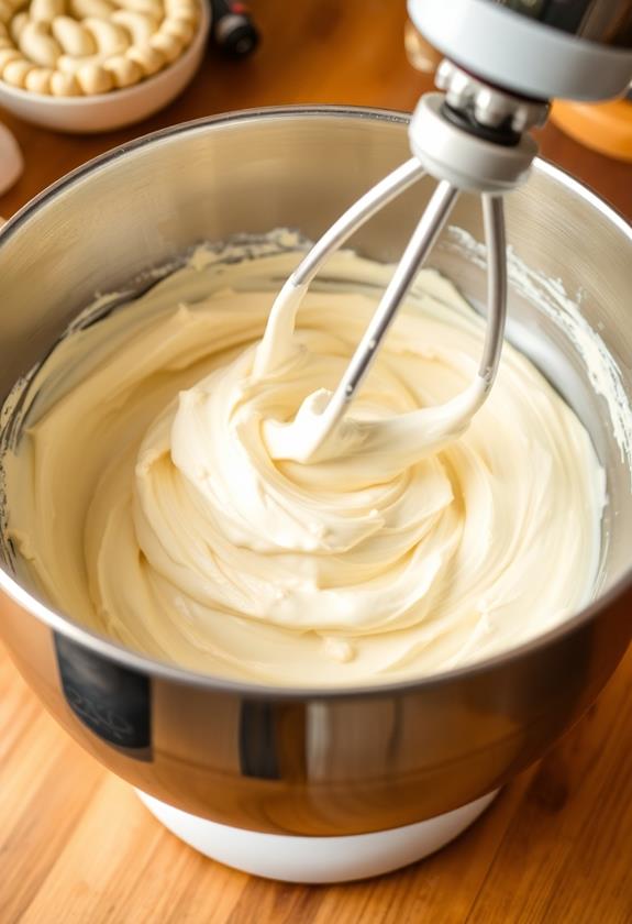 thoroughly mix cream cheese