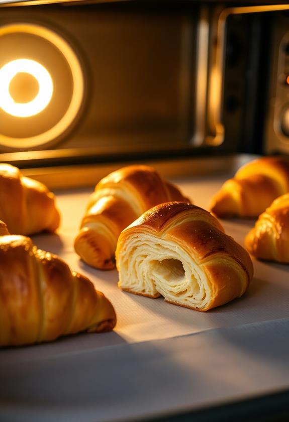 toast croissants until golden