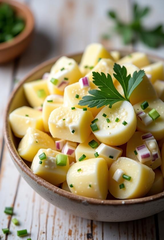 traditional creamy potato salad