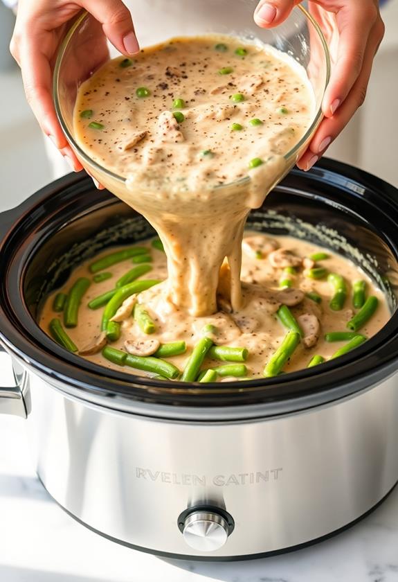 transfer mixture to crockpot