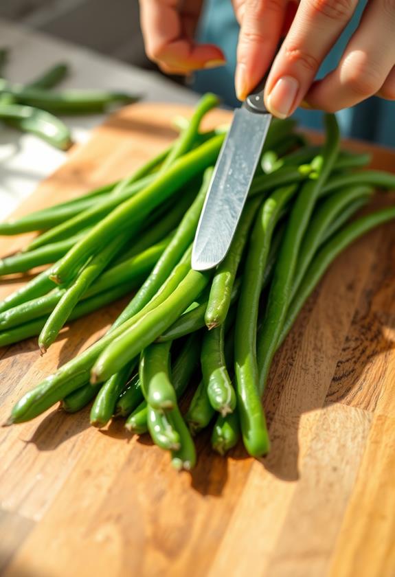 trim green bean ends