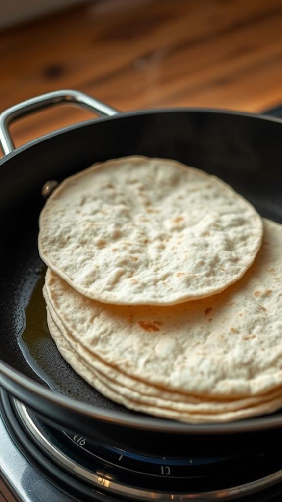 warm tortillas before filling