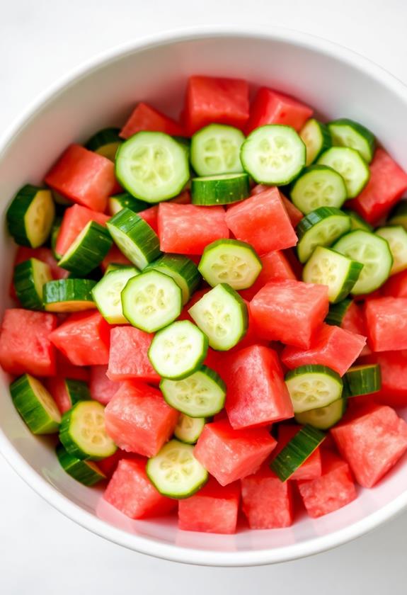 watermelon cucumber combination step