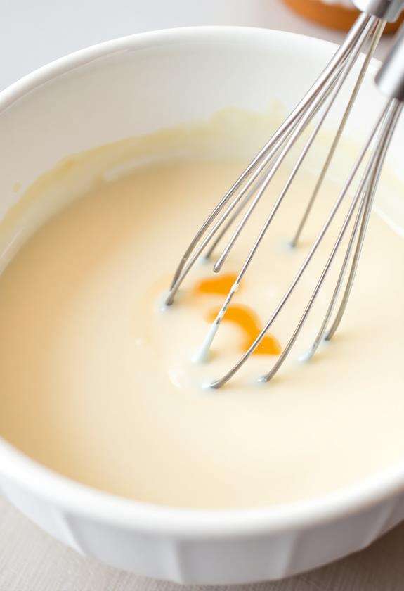 whisk cream with honey