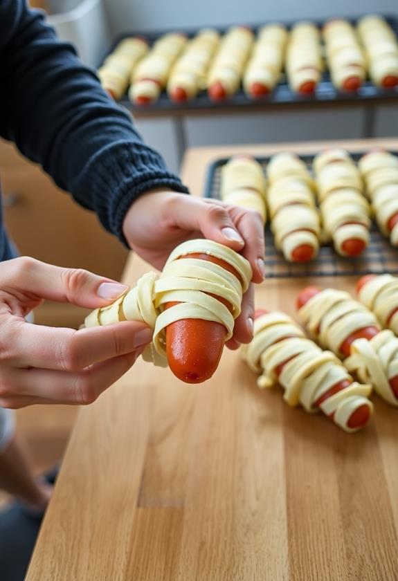 wrap hotdogs in dough