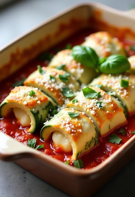 zucchini ricotta roll ups